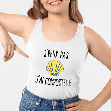 Débardeur Femme J'peux pas j'ai Compostelle Blanc