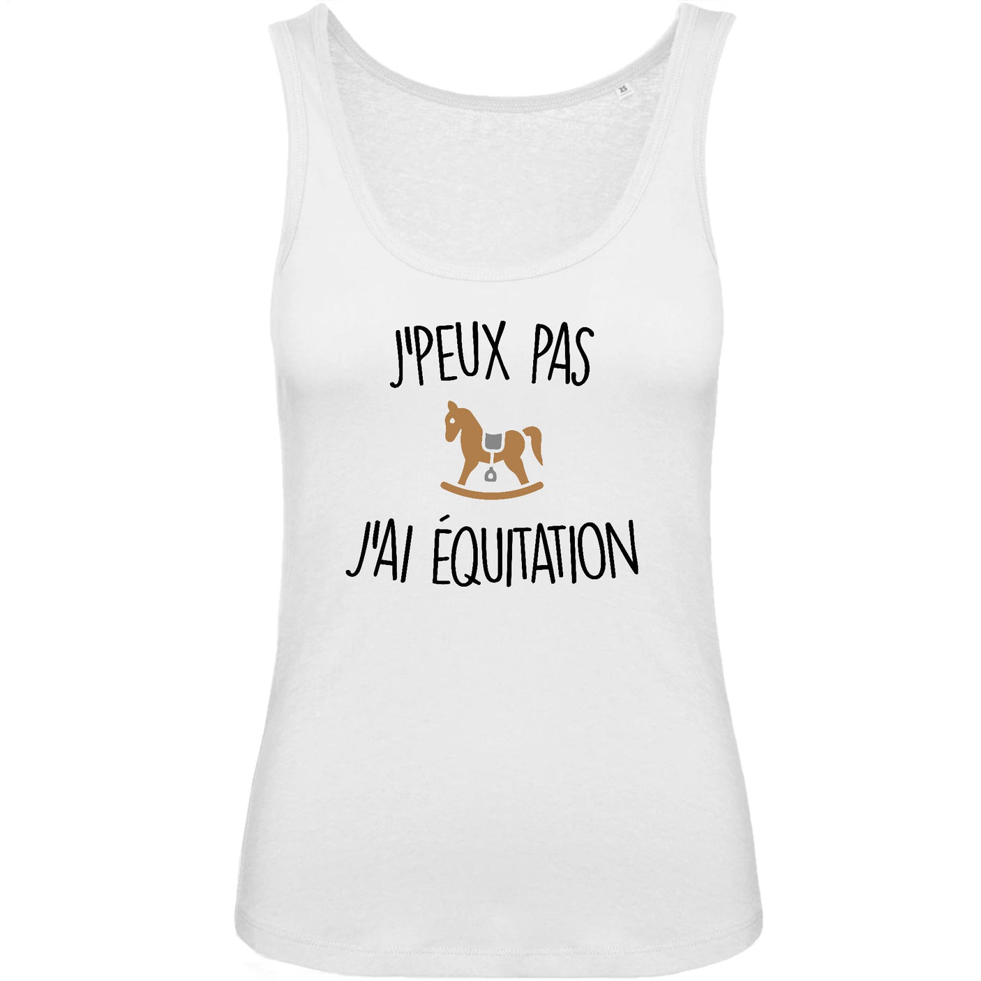 Débardeur Femme J'peux pas j'ai équitation 