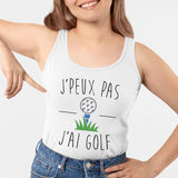 Débardeur Femme J'peux pas j'ai golf Blanc