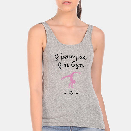 Débardeur Femme J'peux pas j'ai gym Gris