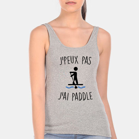 Débardeur Femme J'peux pas j'ai paddle Gris