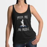 Débardeur Femme J'peux pas j'ai paddle Noir