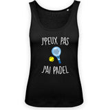 Débardeur Femme J'peux pas j'ai padel 