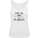 Débardeur Femme J'peux pas j'ai parapente 