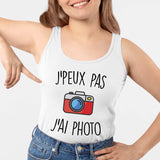 Débardeur Femme J'peux pas j'ai photo Blanc