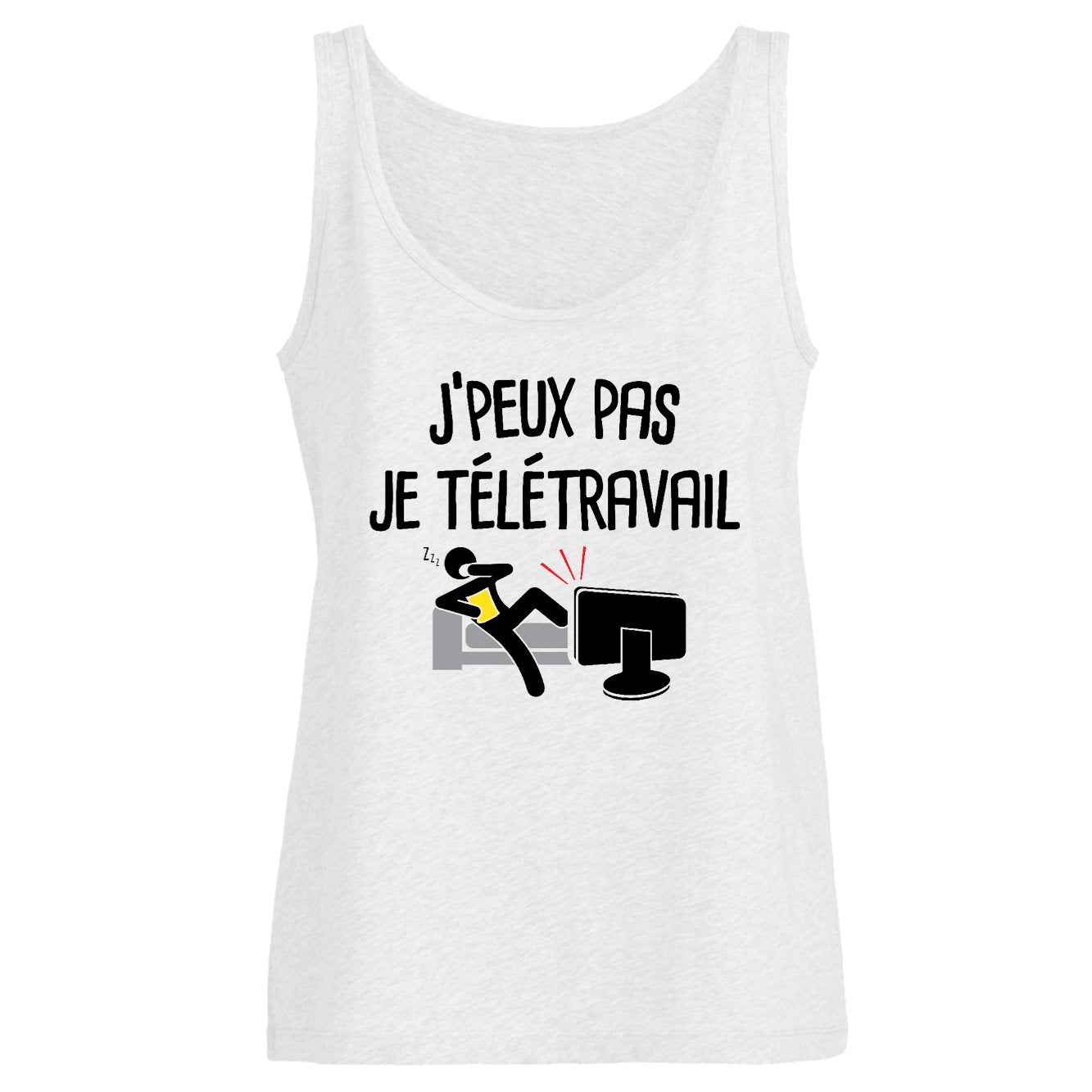 Débardeur Femme J'peux pas je télétravail 