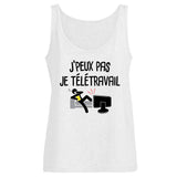Débardeur Femme J'peux pas je télétravail 