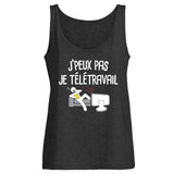 Débardeur Femme J'peux pas je télétravail 