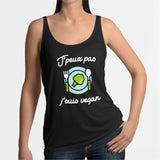 Débardeur Femme J'peux pas j'suis vegan Noir