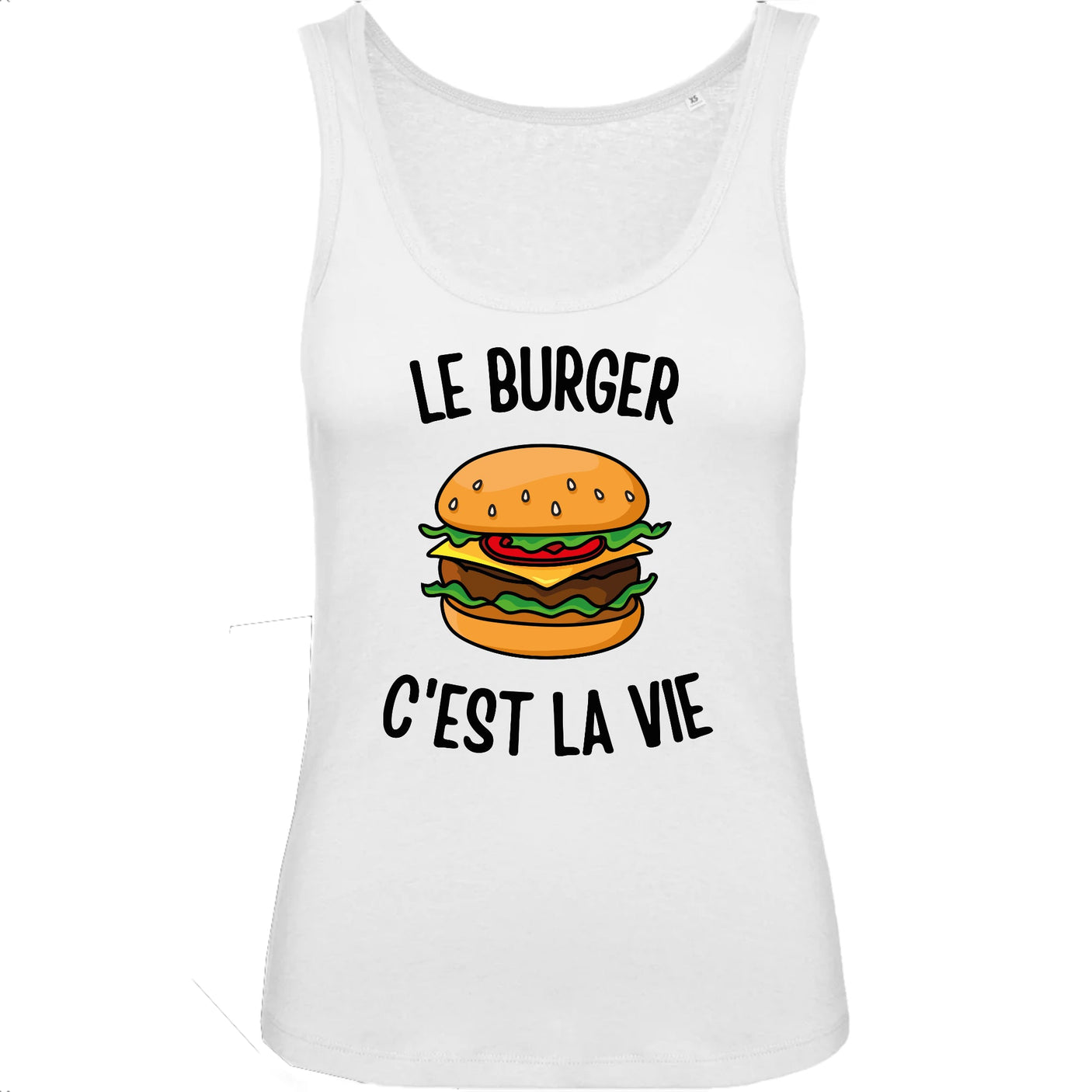 Débardeur Femme Le burger c'est la vie 