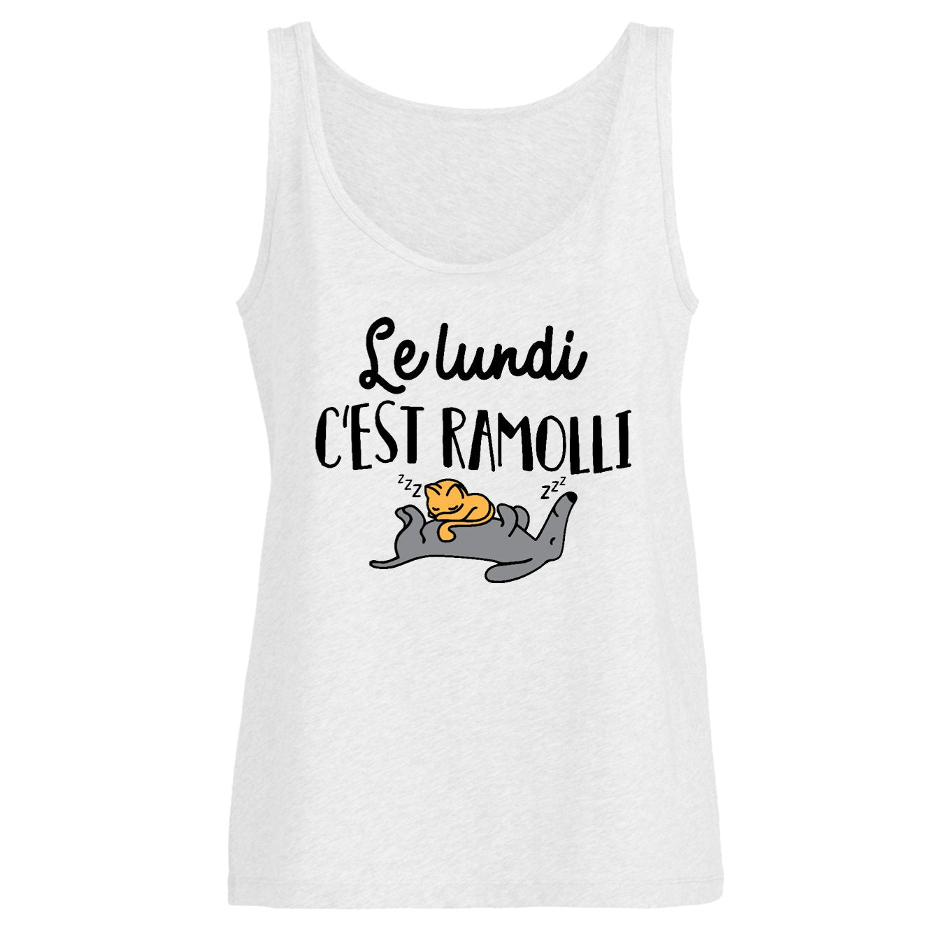 Débardeur Femme Le lundi c'est ramolli 