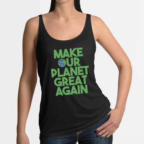 Débardeur Femme Make our planet great again Noir