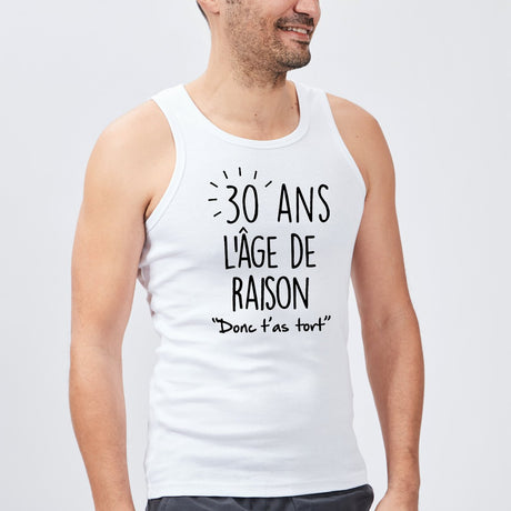 Débardeur Homme Anniversaire 30 ans Blanc