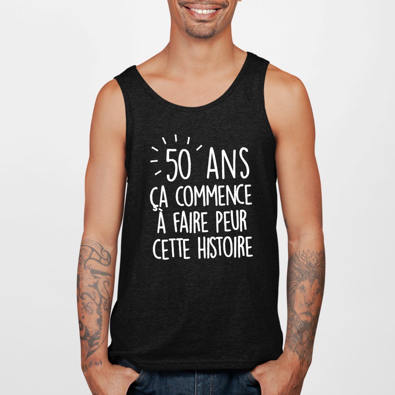 Débardeur Homme Anniversaire 50 ans Noir