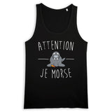 Débardeur Homme Attention je mords 