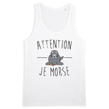 Débardeur Homme Attention je mords 