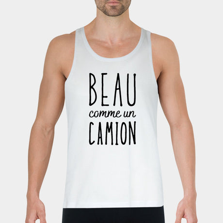 Débardeur Homme Beau comme un camion Blanc