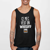 Débardeur Homme Ce mec veut un whisky Noir