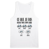 Débardeur Homme Ce que je fais durant mon temps libre Vélo 
