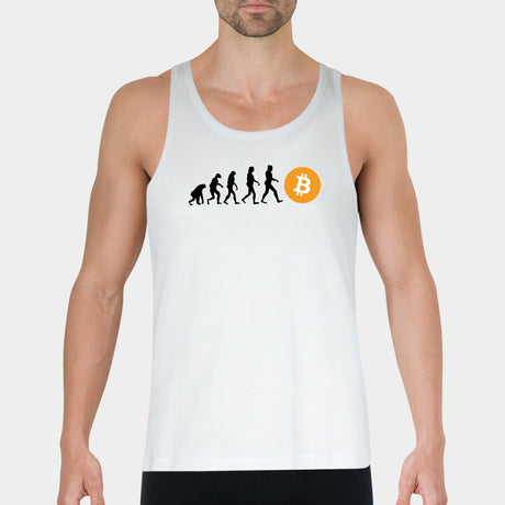 Débardeur Homme Évolution Bitcoin Blanc