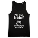 Débardeur Homme J'ai une descente que t'aimerais pas monter à vélo 