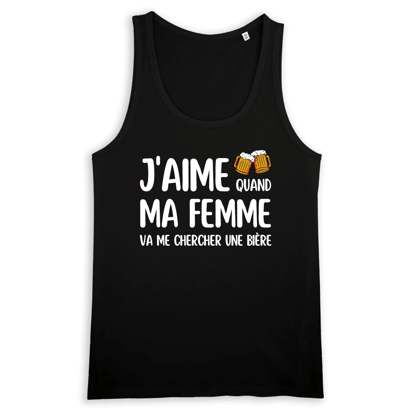 Débardeur Homme J'aime quand ma femme va me chercher une bière 