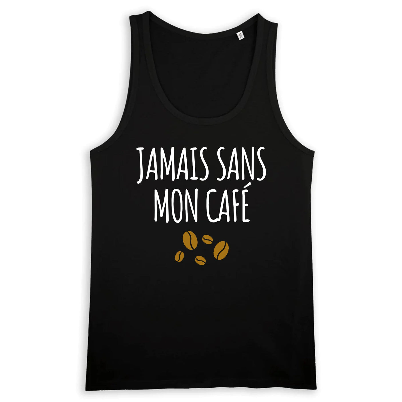 Débardeur Homme Jamais sans mon café 