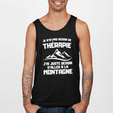 Débardeur Homme Je n'ai pas besoin de thérapie juste de montagne Noir