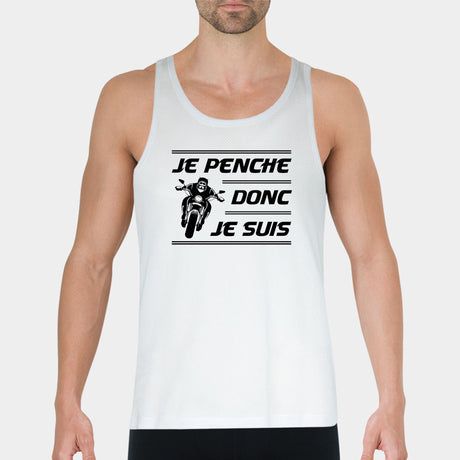 Débardeur Homme Je penche donc je suis Blanc