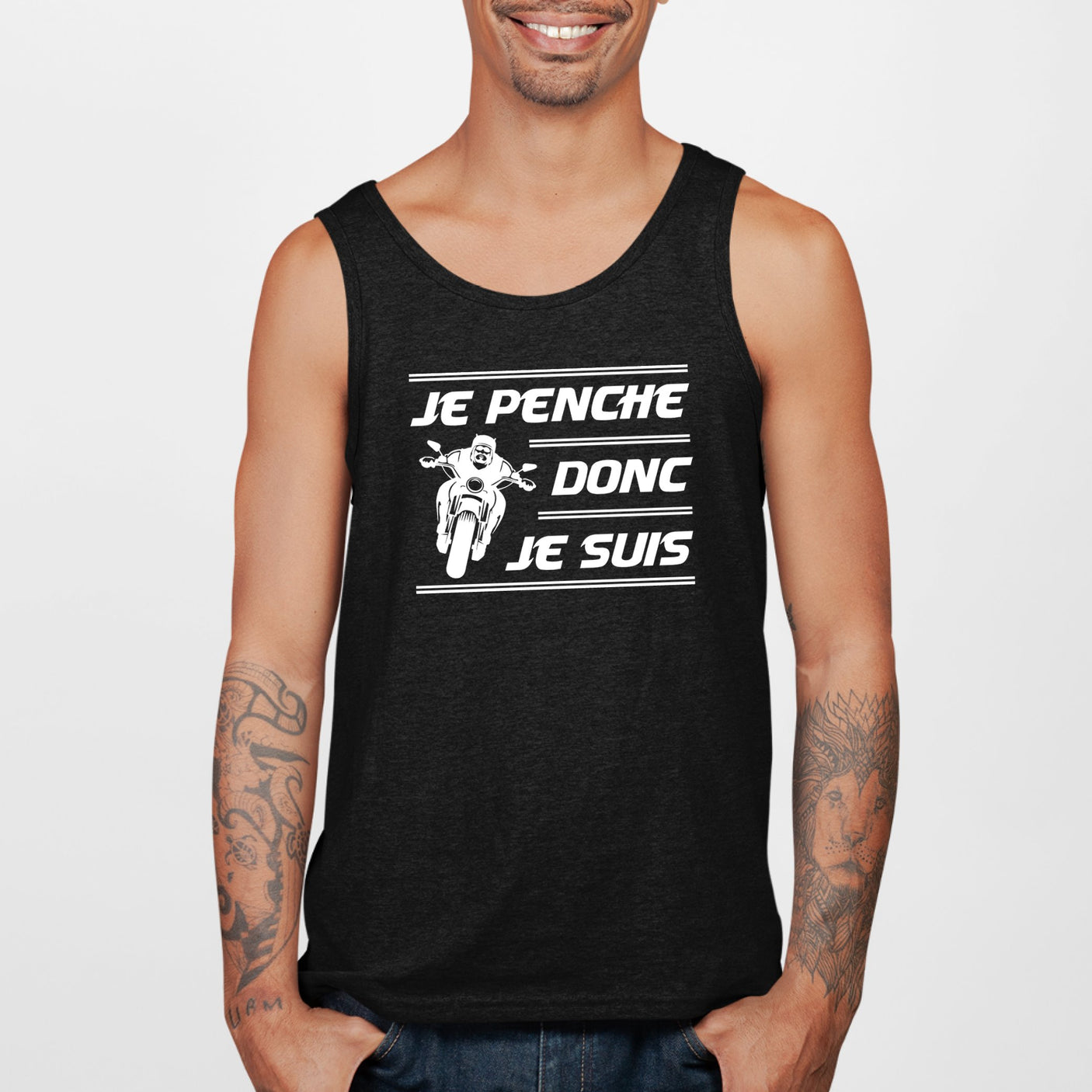 Débardeur Homme Je penche donc je suis Noir