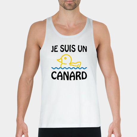 Débardeur Homme Je suis un canard Blanc