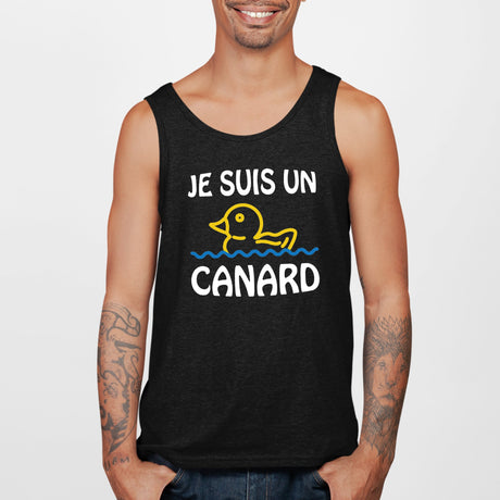 Débardeur Homme Je suis un canard Noir