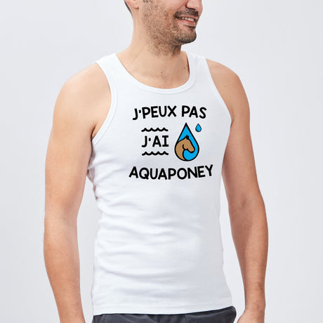 Débardeur Homme J'peux pas j'ai aquaponey Blanc