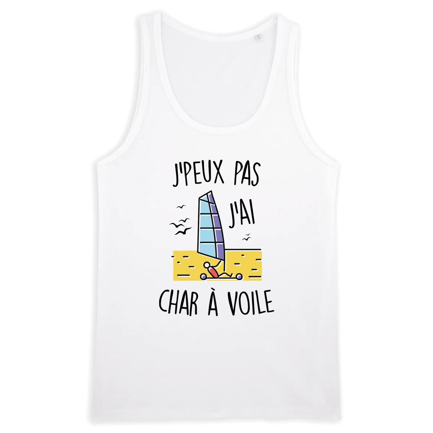 Débardeur Homme J'peux pas j'ai char à voile 