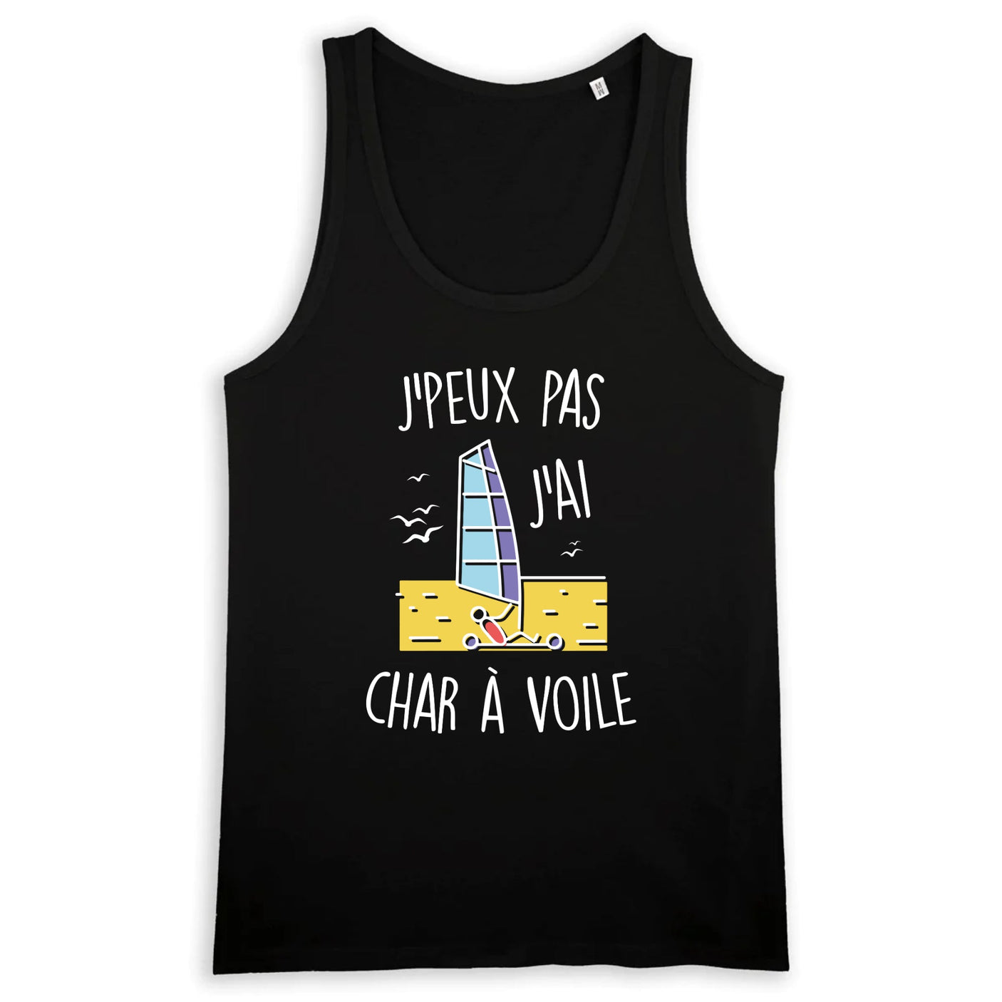 Débardeur Homme J'peux pas j'ai char à voile 