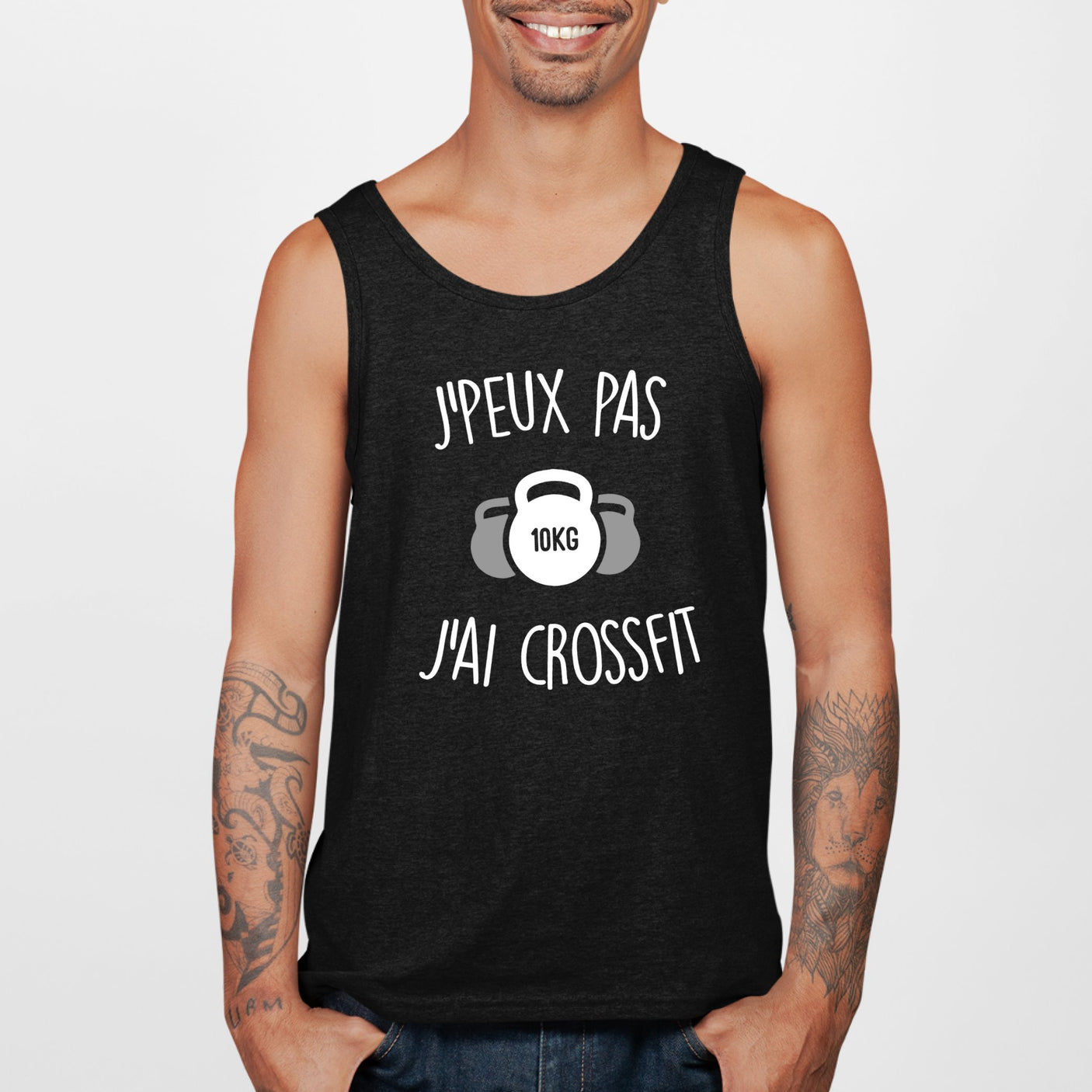 Débardeur Homme J'peux pas j'ai crossfit Noir