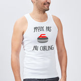 Débardeur Homme J'peux pas j'ai curling Blanc