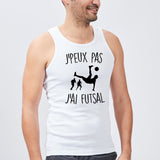 Débardeur Homme J'peux pas j'ai futsal Blanc