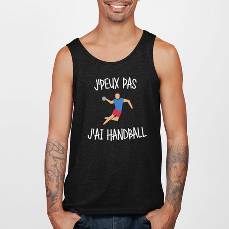 Débardeur Homme J'peux pas j'ai handball Noir