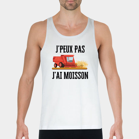 Débardeur Homme J'peux pas j'ai moisson Blanc