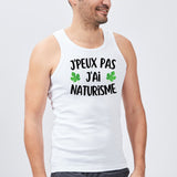 Débardeur Homme J'peux pas j'ai naturisme Blanc