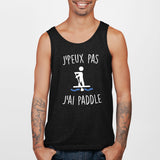 Débardeur Homme J'peux pas j'ai paddle Noir