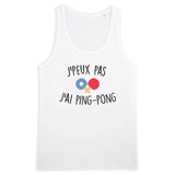 Débardeur Homme J'peux pas j'ai ping-pong 