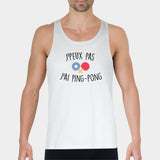Débardeur Homme J'peux pas j'ai ping-pong Blanc