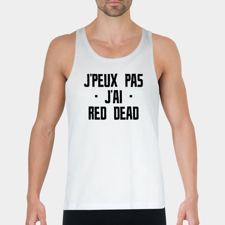 Débardeur Homme J'peux pas j'ai red dead Blanc