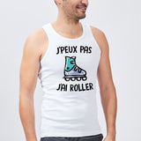 Débardeur Homme J'peux pas j'ai roller Blanc