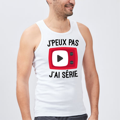 Débardeur Homme J'peux pas j'ai série Blanc