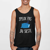 Débardeur Homme J'peux pas j'ai sieste Noir