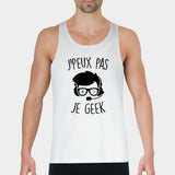 Débardeur Homme J'peux pas je geek Blanc