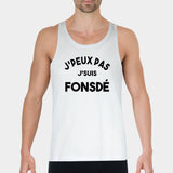 Débardeur Homme J'peux pas j'suis fonsdé Blanc